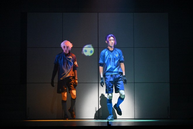 A scene from the final rehearsal of Blue Lock 4th STAGE